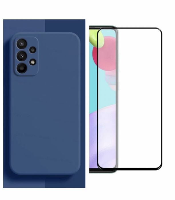 Samsung A53/A52S/A54/A55/A56 Husa Fine Interior Catifea + Folie Sticla