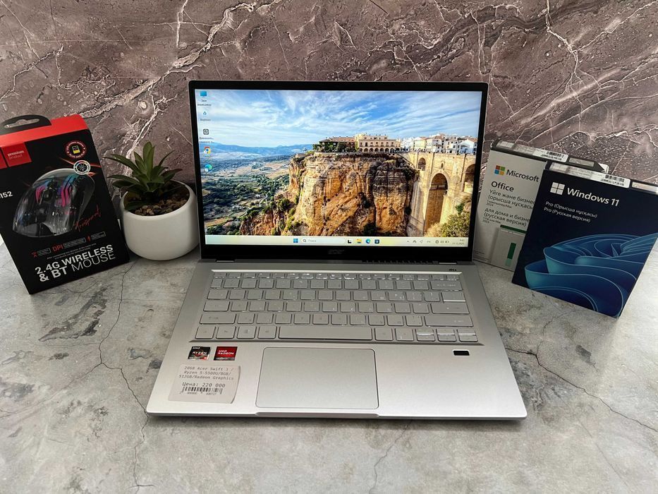 Ноутбук бизнес-класса Acer Swift 3 /Ryzen 5-5500U/8GB/512GB/Radeon