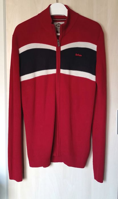 Pulover Cardigan bărbați Lee Cooper mărimea L roșu fermoar