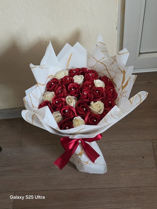 Buchet trandafiri din săpun