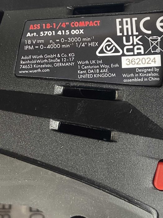 Șurubelniță de impact fără fir ASS 18-1/4 inch COMPACT M-CUBE