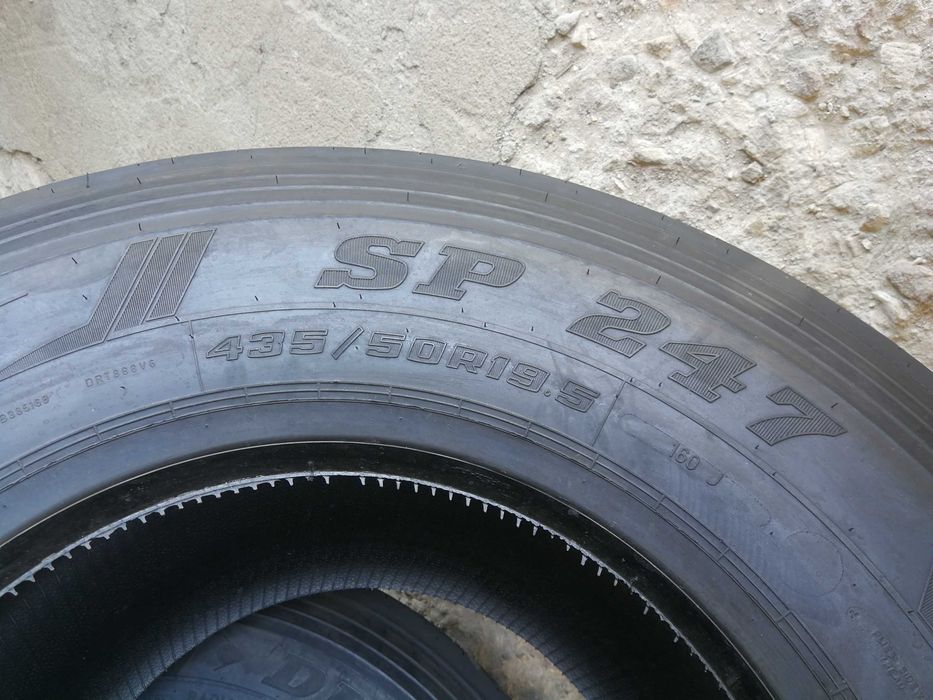 2 Нови гуми за ремарке R19.5 435/50 Dunlop SP247 160J M+S 1920лв С ДДС