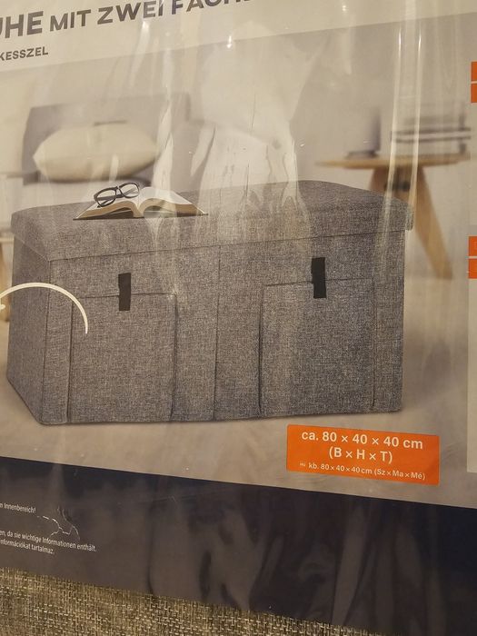 Сгъваема табуретка за антре с ракла и вратички кутия за съхранение