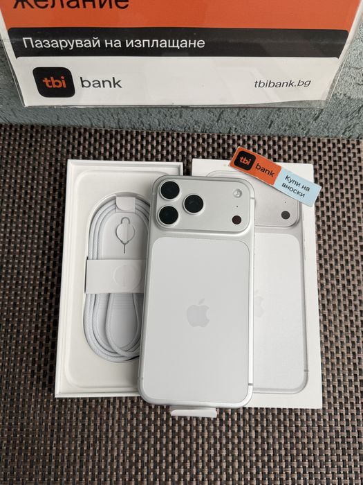 НОВ! *ЛИЗИНГ* iPhone 17 Pro Max 256Gb Silver Гаранция