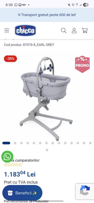 Cosulet multifunctional Chicco 5 in 1