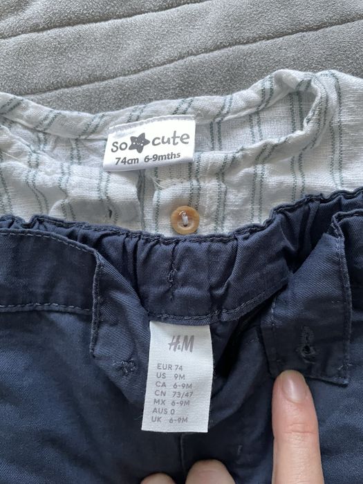 Lot 6 haine ocazie bebe 4-9 luni (camasi, pantaloni HM)