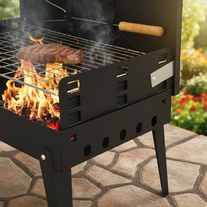 Преносима сгъваема градинска скара, 44x27x37 см, за къмпинг