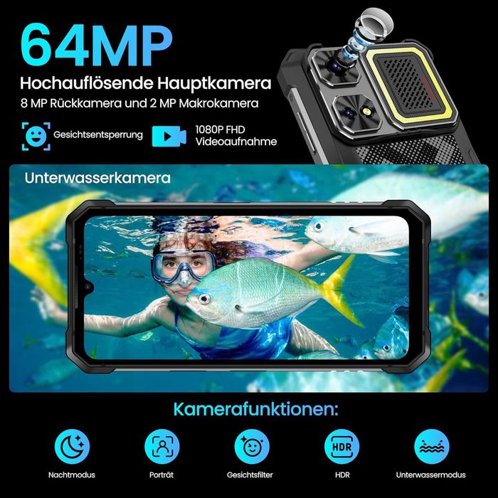 LAGENIO Rhino 1 Pro - 6.9", 8GB+16GB/256GB, 12000mAh, защита, Stereo