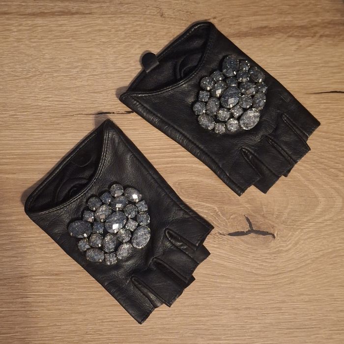 Оригинални ръкавици естестмена кожа Karl Lagerfeld