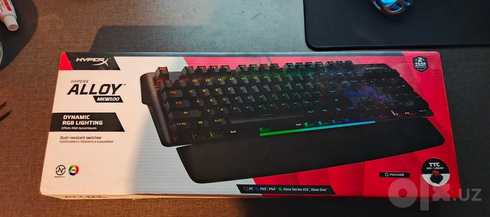 Механическая клавиатура HyperX Alloy MKW100 (TTC Red, RU Layout)