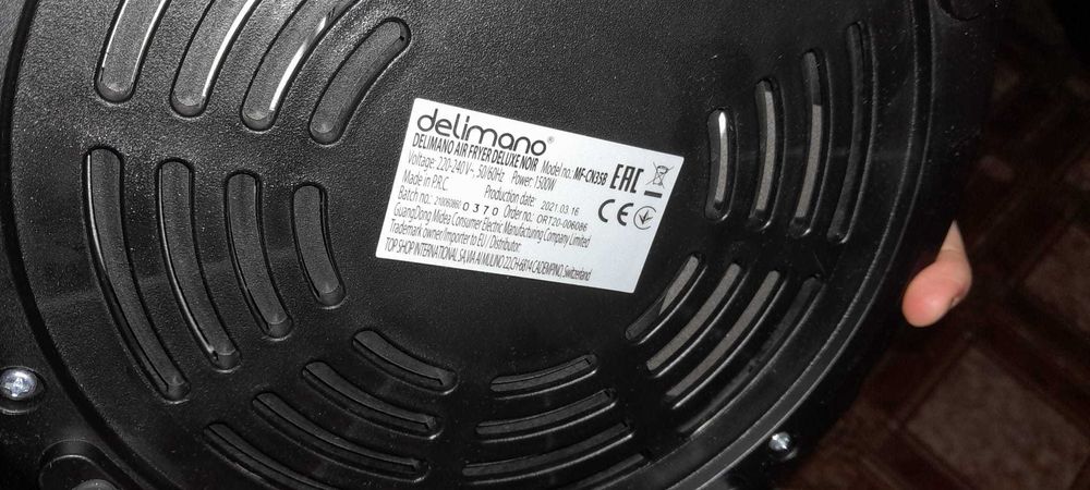 Delimano Air Fryer Deluxe Noir (Friteuza)