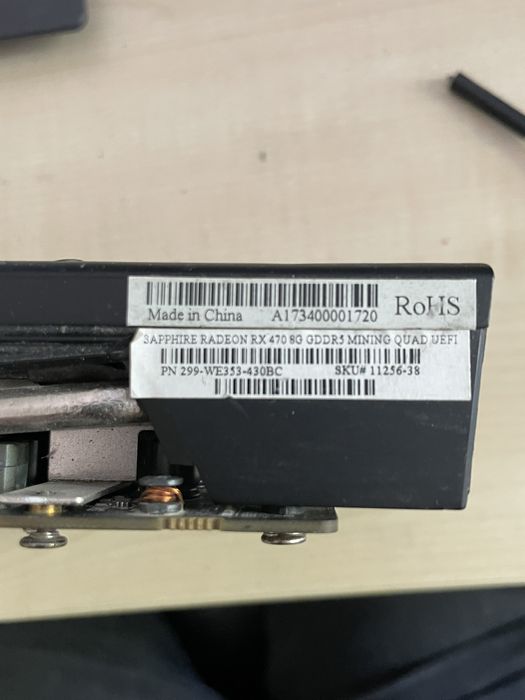Placa video Rx 470 8gb varianta mining fara mufe video