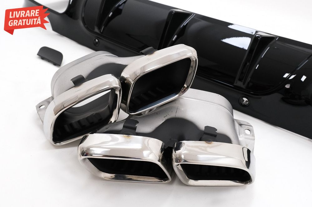 Difuzor Bara Spate cu Ornamente toba Mercedes CLS-Class C257 Sport Lin