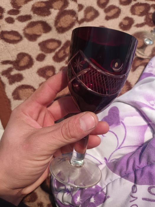 Pahare din Cristal Rubin