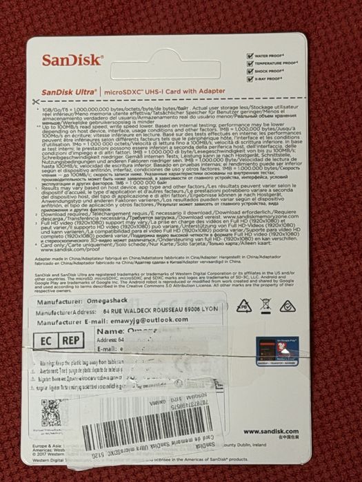 Card de memorie sandisk ultra 512 GB