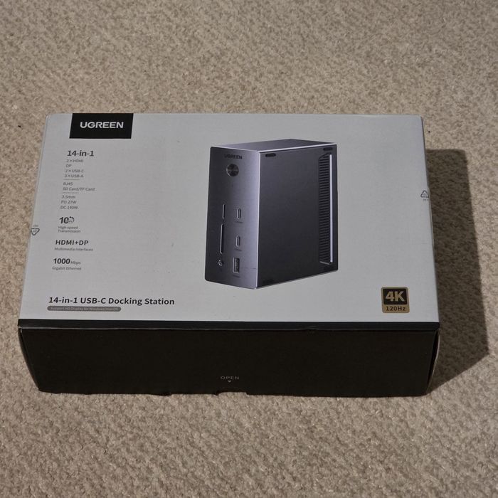 UGREEN Docking Station, Triple 4K Display (2x HDMI+ DP), 14-Port USB-C