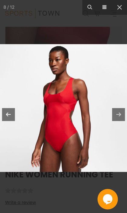 Червен бански nike