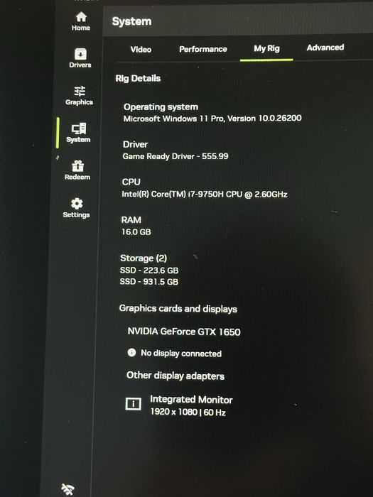 Acer Nitro 5 16RAM, Nvme, GTX1650, Геймърски Лаптоп