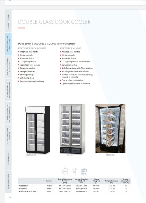 Vitrina băuturi rotativa AHT ML-900 / NOU / 91 cm L