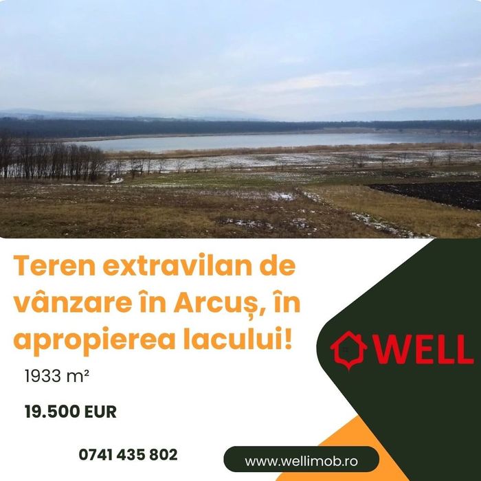 Teren extravilan de vânzare în Arcuș, în apropierea lacului!