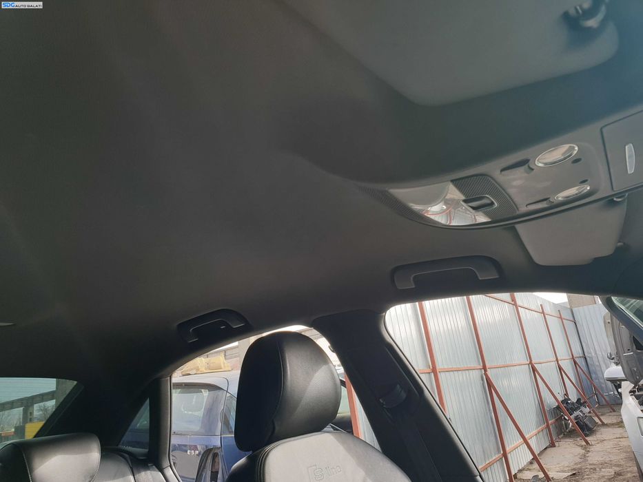 Plafon Plafoniera Tavan Material Textil Negru cu Stalpi si Parasolare Audi A4 B8 B8.5 Berlina Sedan 2008 - 2015 [K2316] [K2317] [K2318]