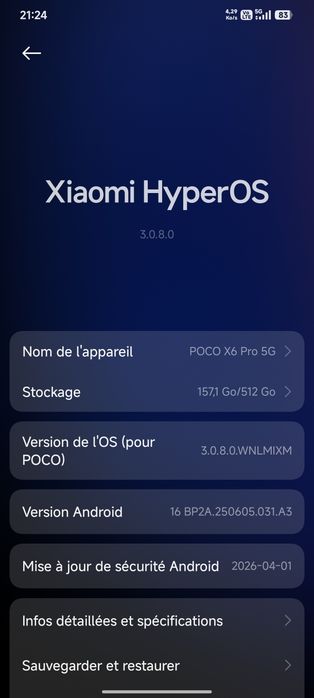Xiaomi Poco X6 Pro 5G 512GB 12+12GB RAM