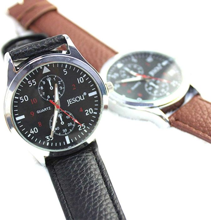 Луксозен мъжки подаръчен Сет Часовник, Колан, Ключодържател, Портфейл