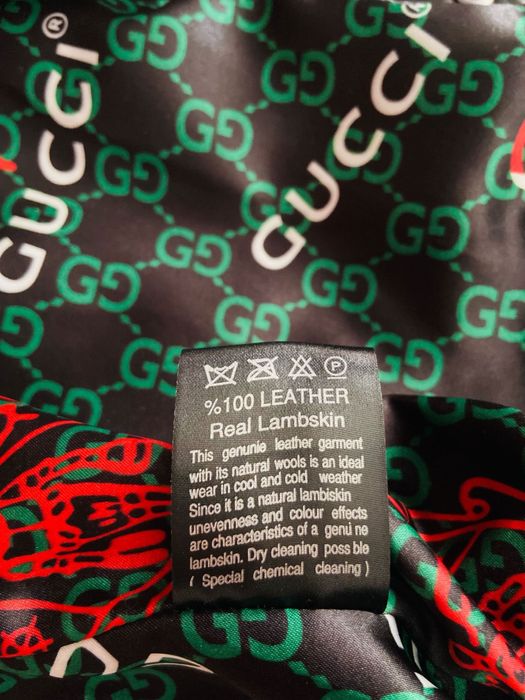 Jachetă Gucci din piele naturală