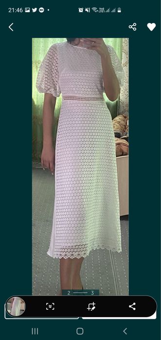 Красивое белое платье