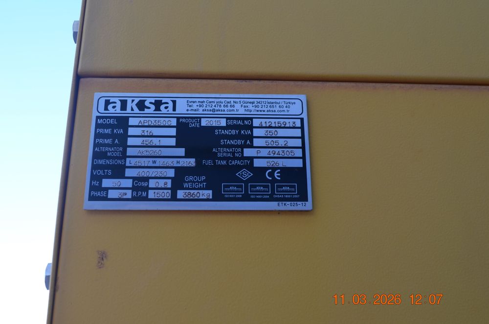 Дизельный генератор APD350C 350kVa