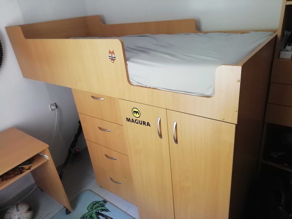 Детско легло с гардероб и бюро