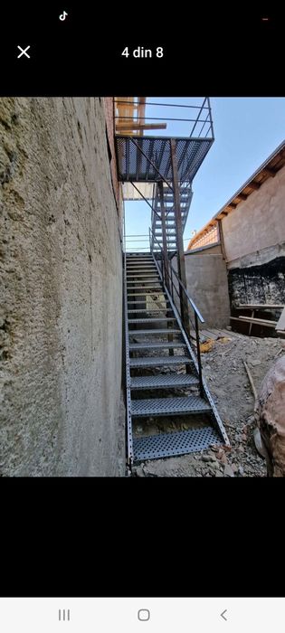 Confectionam scări metalice galvanizate la dimensiunea dorita de clien