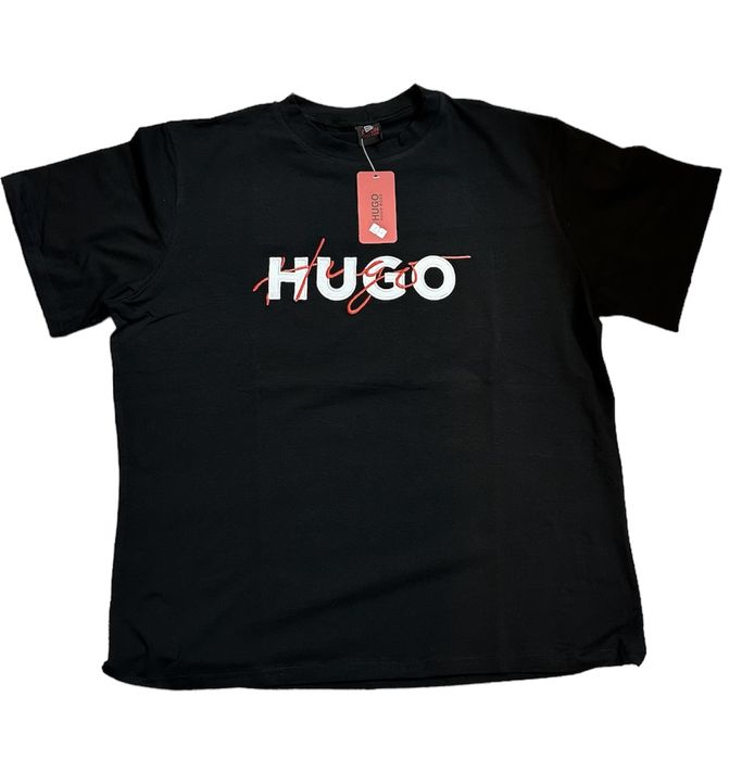 Черна памучна тениска ГИГАНТ 3XL, 4XL, 5XL, 6XL, 7XL