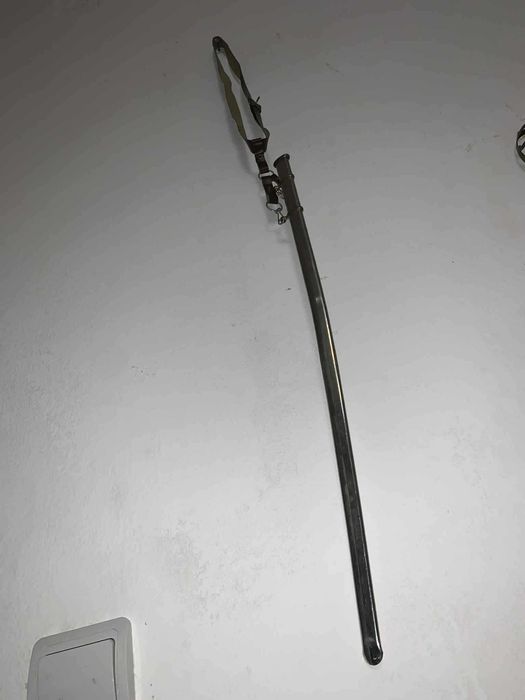 Panoplie sabie fier cu teaca si ham de piele