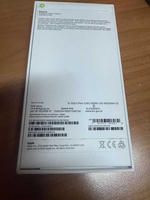 Iphone 14 128 gb stare nou
