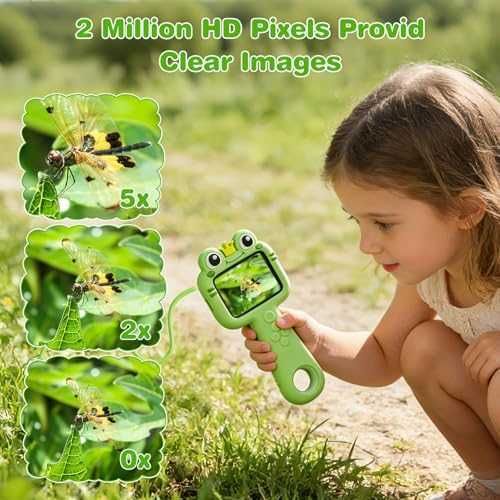 Нова Детска ендоскоп камера 1080P с екран и LED светлина STEM играчка бороскоп