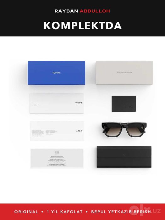 Meta Glasses Fury Mahogany, yashil linza — original