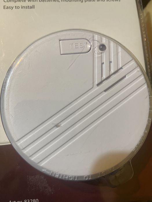 Detector de fum, alb