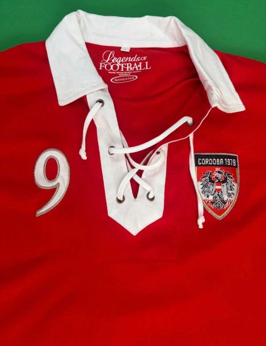 Tricou Fotbal Austria Retro – Ediție de Colecție „Cordoba 1978” (Legends of Football) – Mărimea L