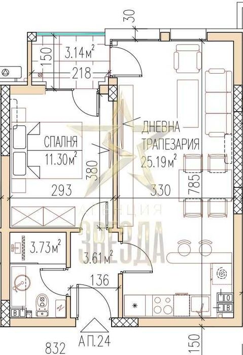 Продава се Двустаен апартамент в Пловдив, Остромила - 63 кв.м за 1270 €/кв.м - Снимка #3