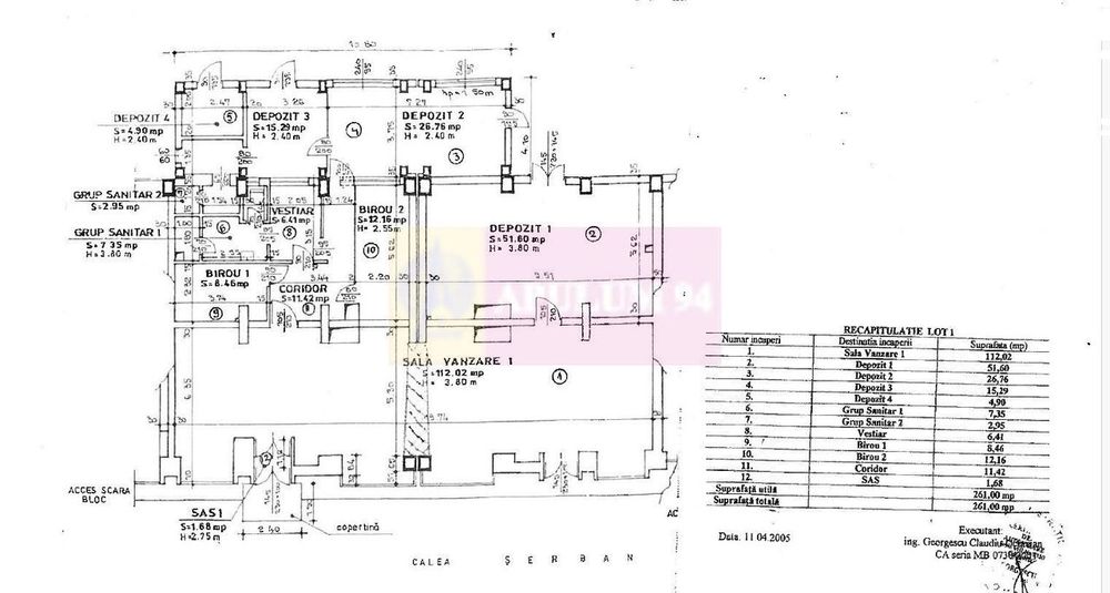 Spatiu comercial Calea Serban Voda, 261 mp, vitrina 20ml, stradal