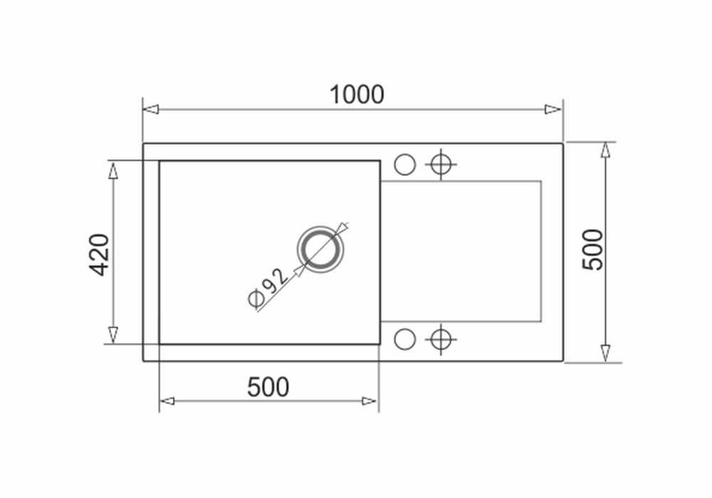 SIGILAT|Chiuveta bucatarie PyramisMIDO100x50 1B1DGrey + baterieGRATUIT