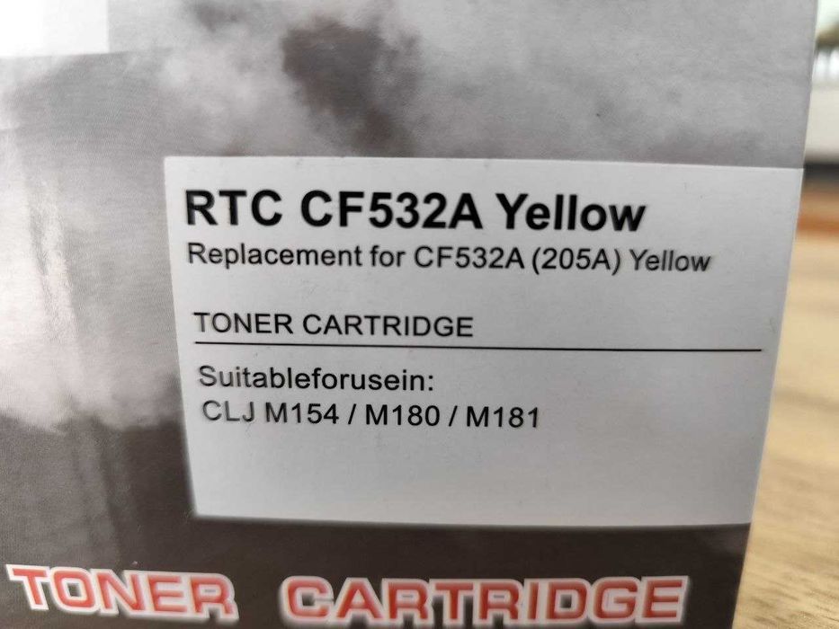 Цветные картриджи RTC CF532A (205A) Y/M/C на HP CLJ M154/M180/M181