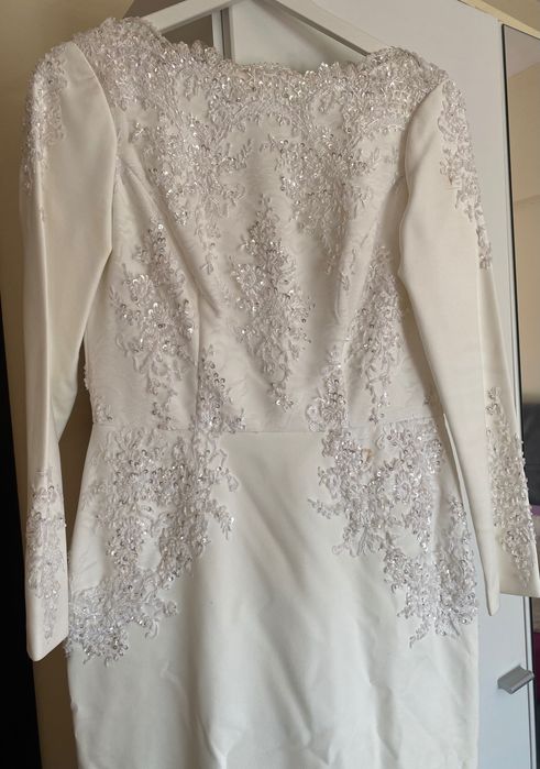 Rochie mireasă alb unt/ivoire, brand Style Up by Luminița Ungureanu