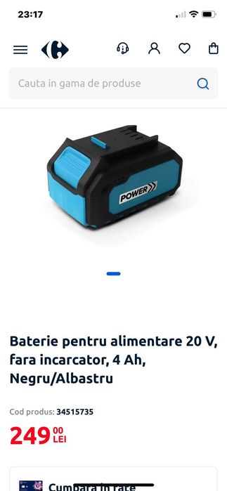 Baterie acumulator Power 20V - 4Ah