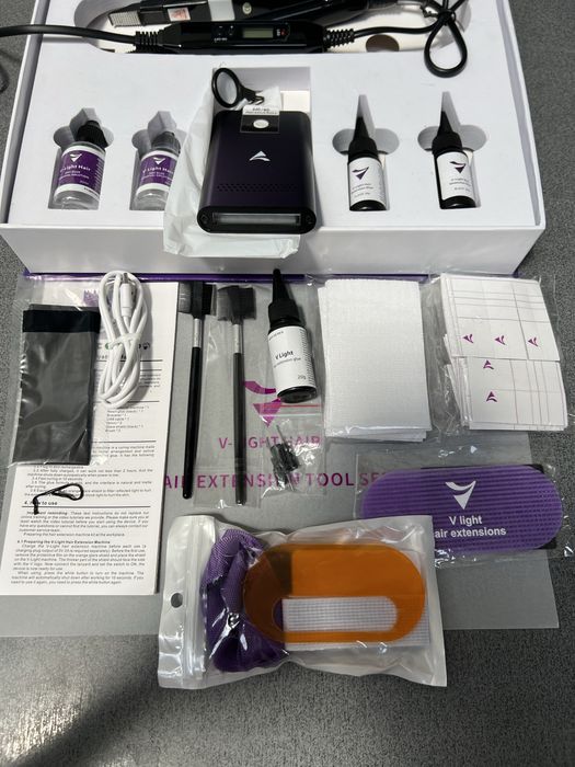 Комплект за екстеншъни / удължаване на коса V-Light Hair Extension Machine Set