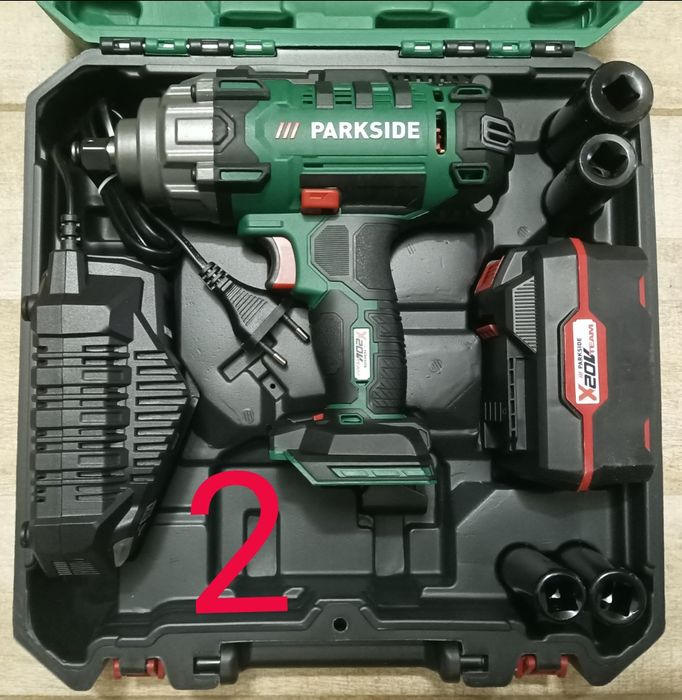 Parkside pistol roti C4 filetanta percutie impact pe baterie 20V 4A 8A
