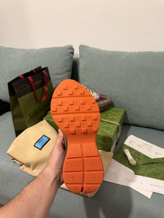 Adidasi Gucci Rhyton piele naturala model premium