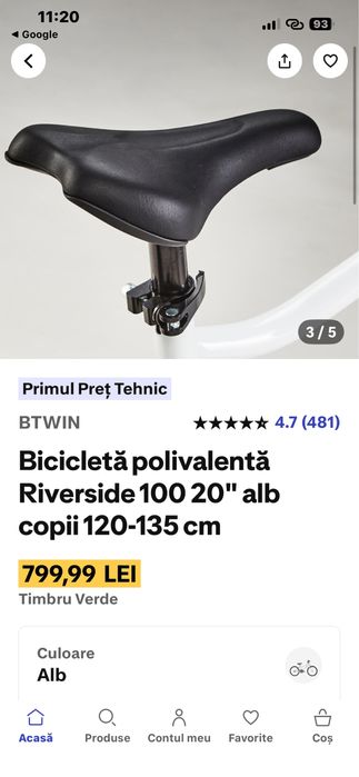 Bicicletă copii Decathlon