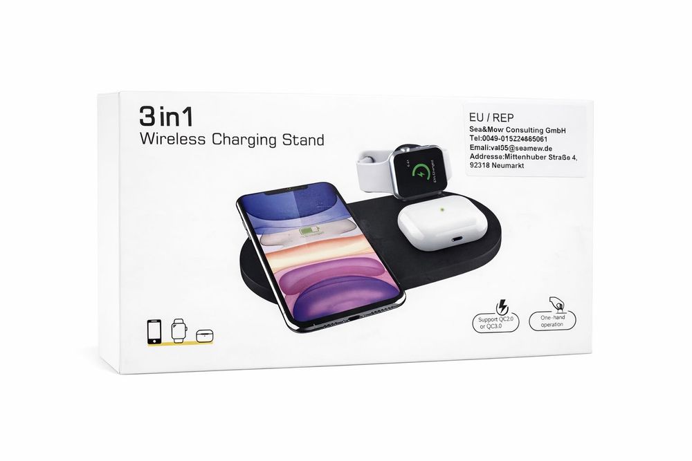 Wireless Charging Stand 3-в-1